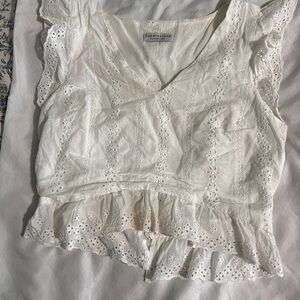 White lacy top